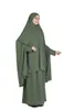 Vêtements ethniques Khimar Hijab Robe Femmes Prière Vêtement Musulman Hauts À Capuche Et Jupe Ramadan Longue Robe Caftan Marocain Abayas Islamique