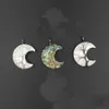 Yowost Natural Abalone Shell Crescent Moons Hangers Silvers Rose Gold Oude koperdraad Wikkel Boom van Life ketting maken sieraden BH028