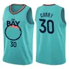 Stephen 30 Curry Basketball Jersey Klay Thompson 11 Andrew Wiggins 22 Draymond Green 23 Sportskjorta Vitt svartblå gul