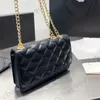 CC Brand Cross Body 22K Carteras de piel de cordero Bolsas acolchadas con cuentas doradas Cadena de metal Monedero cruzado Monedero Clásico Diamante Multi Pochette Titular de la tarjeta Diseñador Wome