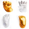 Dekorativa föremål Figurer Söt baby Gips Mögelstaty 3D Handfottryck för souvenirgjutningssatser Bröllopstillbehör Heminredning 230105