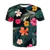 T-shirts pour hommes Rose Flower 3D T-shirt imprimé Fashion Summer Men / Femmes Top à manches à manches décontractées