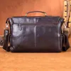 Kolejki lufan oryginalna skórzana teczka dla mężczyzny miękkie prawdziwe torby biurowe dziennie mężczyzny 14 -calowe PC PC Business Laptop torebka