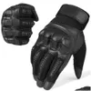 Cinq Doigts Gants Tactique Touchsn Armée Militaire Combat Airsoft Paintball Chasse Randonnée Vélo Motard Dur Knuckle Fl Doigt Hommes Dhka8