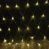 Strings Solar Power LED Kurtyna siatkowa Siatka Światło Święta Bożego Narodzenia Rok 2023 Outdoor Lights Garland Street 6x4