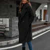 Kvinnors ull blandar kvinnor faux päls långa rockar 2023 Autumn Winter Soft Warm Plush Thicken Teddy Jackets Damer Stylish Elegant Loose Outw