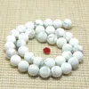 Perles Naturel Blanc Howlite Mat Rond Lâche En Gros Pierre Semi Précieuse Pierre Bracelet Collier Diy Fabrication de Bijoux 15"