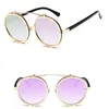 نظارة شمسية 2023 Eyecrafters Fashion Steampunk Men Women Retro Round Mirror Design Eyeglasses Female Oculos de So