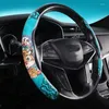 Cubiertas del volante 2 unids estilo chino cubierta del coche tarjeta antideslizante cuatro estaciones universal auto decorativo