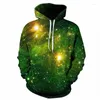 Męskie bluzy wiosenne i jesienne bluzę z kapturem 3D Starry Sky Casual Fashion Street Style