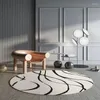 Mattor Nordic Ins Style Soft runda mattor Abstrakt randigt sovrum sovrum