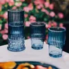 Wine Glasses Stackable Household Vertical Stripe Heat-Resistant Drinking Utensil Milk Glass Mug Retro Transparent Tea Water Coffee Cup