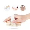 Brosse corporelle pour brossage humide ou sec Poils naturels avec nœuds de massage Exfoliant doux Améliore la circulation Maison