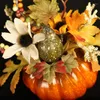 Dekorativa blommor mini konstgjorda pumpa halloween dekoration för hem höst skörd tacksägelse prydnadsrekvisita