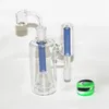 Narghilè 5,5 pollici Catcher di cenere di vetro 14mm Reclaimer Pyrex Ashcatcher spesso per bong d'acqua Banger al quarzo Contenitore in silicone da 5 ml