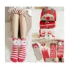 Décorations De Noël Femmes Mignon Chaussettes Femme Automne Hiver Dessin Animé Elk Rouge Dames Coton Belle Confortable Vt1792 Drop Delivery Ho Dhz0V