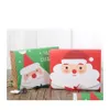 هدية التفاف كبيرة عيد الميلاد ورقة مربع Santa Claus Snowman Star Candy Cookie Ribbon Pack Boxes Decorations Party Decorations VT1758 Drop Del Dhvqf