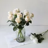 Dekorativa blommor Artificial Rose Wedding Decoration Home Autumn High Quality Stor bukett Luxury Fake Flower Arrangement