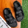 Sandals P84 Style Beach Shoes Men's Summer Flat Bottom Buckle Home Comfortable Wear-resistant Tide