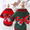 Dog Apparel 1Pc Winter Happy Christmas Sweater Small Clothes Puppy For Pet Knitting Crochet Cloth