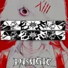 Halsdukar Fashion Creative Aesthetics Y2K Sticked Women's Scarf Men's Winter Apron Black Anime Print High Street Vintage