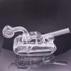 La cachimba de cristal más nueva de la forma del tanque bong el aparejo del lenguado del quemador de aceite del burbujeador del agua que fuma bongs el tubo