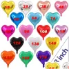 Décoration de fête Une vente Love Heart Shape 18 pouces Foil Balloon Birthday Wedding Year Graduation Air Balloons Dh0358 Drop Delivery Hom Dha4O