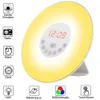 Zegrze biurka Digital Wecker Wake Up Licht Tisch LED LAMPE Elektronische Schreibtisch Uhr Sunrise Sunset Snooze Uhren FM Radio 230105