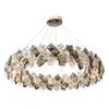 Lampade a sospensione Lampadario a soffitto Nordic Luxury Square Crystal Soggiorno Decorazione domestica Lampada Atmosfera moderna Camera da letto