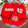 Zestawy odzieży mama mini bluza matka córka dopasowująca ubrania mamusia i ja stroje mama dziewczyna pullover kobiety rodzina wygląd T -koszule 230105