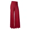 Pantalon femme taille haute jambe large Maxi Long couleur unie bureau dame ample Stretch plissé Palazzo pantalon de salon S 4XL 230105