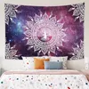 Tapeçarias Árvore da Vida Céu estrelado Sol Lua Tapeçaria psicodélica para pendurar na parede Mandala Boêmio Hippie Decoração de quarto tapete 230106