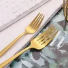 Utensílios de jantar conjuntos de talheres de aço inoxidável dourado conjunto de knive colher de luxo de luxo de cozinha de cozinha de mesa de talheres ocidentais