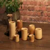 Kopjes schotels ly 1pc home Japanse stijl natuurlijk water thee bier bamboe gesneden cup koffiesap drink mok puur handgemaakt