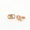 Fashion Letters Stud Earrings for Women Stainless Steel OL Korean Designer Ear Rings Earings Earring Jewelry Gift288s