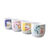 Set di sakè giapponese Lucky Cat Bicchieri in ceramica Maneki Neko 1 fiaschetta Bottiglia 4 tazze Regali tradizionali di vino asiatico