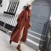 レディースウールブレンド2023ファッション服女性フルソリッドコートとジャケットアウターウェアコート