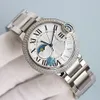 Titta på fodral med Diamond Mens Automatic Mechanical Watches Sapphire 42mm Classic Business Wristwatches Montre de Luxe