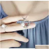 Lockets s￶ta katthj￤rta Real S925 Sterling Sier Womens Wedding Pendant Halsband Inst￤llningar Montering Semi Mount DIY Pearls Jewelry for W DH6GQ
