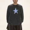 Men's Sweaters Y2k Clothes Men Oversized Star Black Loose Grey Women Vintage Retro Knitted Autumn Cotton Pullover Unisex 230105