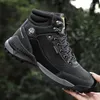 New Boots 2023 Man Black Hightop Sports Flat Mens High Negras Sneaker Casual Footwear Leather