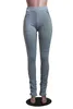 Pantaloni da donna Pantaloni da jogging Pantaloni sportivi a vita alta Elastico Estate Leggings impilati Fondo a campana Pantaloni moda Orlo diviso Pantaloni arricciati svasati 230105