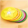 Mats Pads Coaster Fruit Shape Sile Cup Pad Slip Insation Mat Porte-boissons Drinkware Dbc Vt0458 Drop Delivery Home Garden Kitchen D Dhrkg