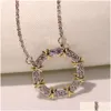 Pendant Necklaces Choucong Brand Cross Luxury Jewelry 925 Sterling Sier Round Cut White 5A Cubic Zircon Cz Diamond Gemstones Women W Dhj40