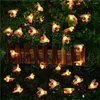 Strings Garland för dekoration Fairy Lights 10/20 lysdioder honungsbi sträng utomhus trädgård bröllop fest diy diy