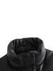 Kadın Yelek Kış PU Deri Deri Püskürtme Yeleği Hafif Stand Yakası Kolsuz Ceket Kaplama Sıcak Yastıklı Gilet Dış Giyim 230106
