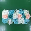 Decorative Flowers Artificial Silk Flower 2pcs 50cm Wedding Road Lead Hydrangea Peony Rose Arch Square Pavilion Corners Decor Flores