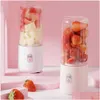 Autre jardin à domicile Mixer portable USB Electric Fruit Juicers Handheld Smoker Maker Blender Remunring Rechargeable Mini Food Process Dhscy