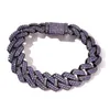 Chains Mens Heavy Chain 15mm 1624inch Black Gold Purple CZ Stone Miami Cuban Chain Necklace Bracelet Jewelry for Men Punk Jewelry Heavy