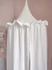 Crib Netting 100 Premium Muslin Cotton Hanging Canopy with Frills Bed Baldachin for Kids Room 230106